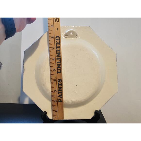 Lot Slab work wall hanging cat plate with Avon cat sleeping in basket lint brush - Picture 4 of 5